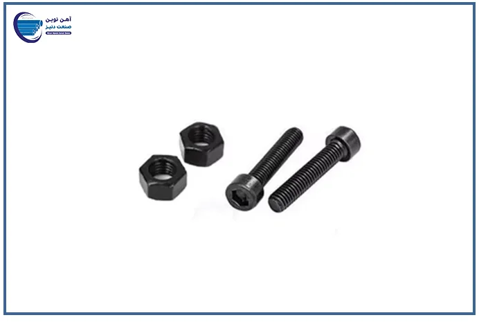 2پیچ و مهره سیاه گالوانیزه